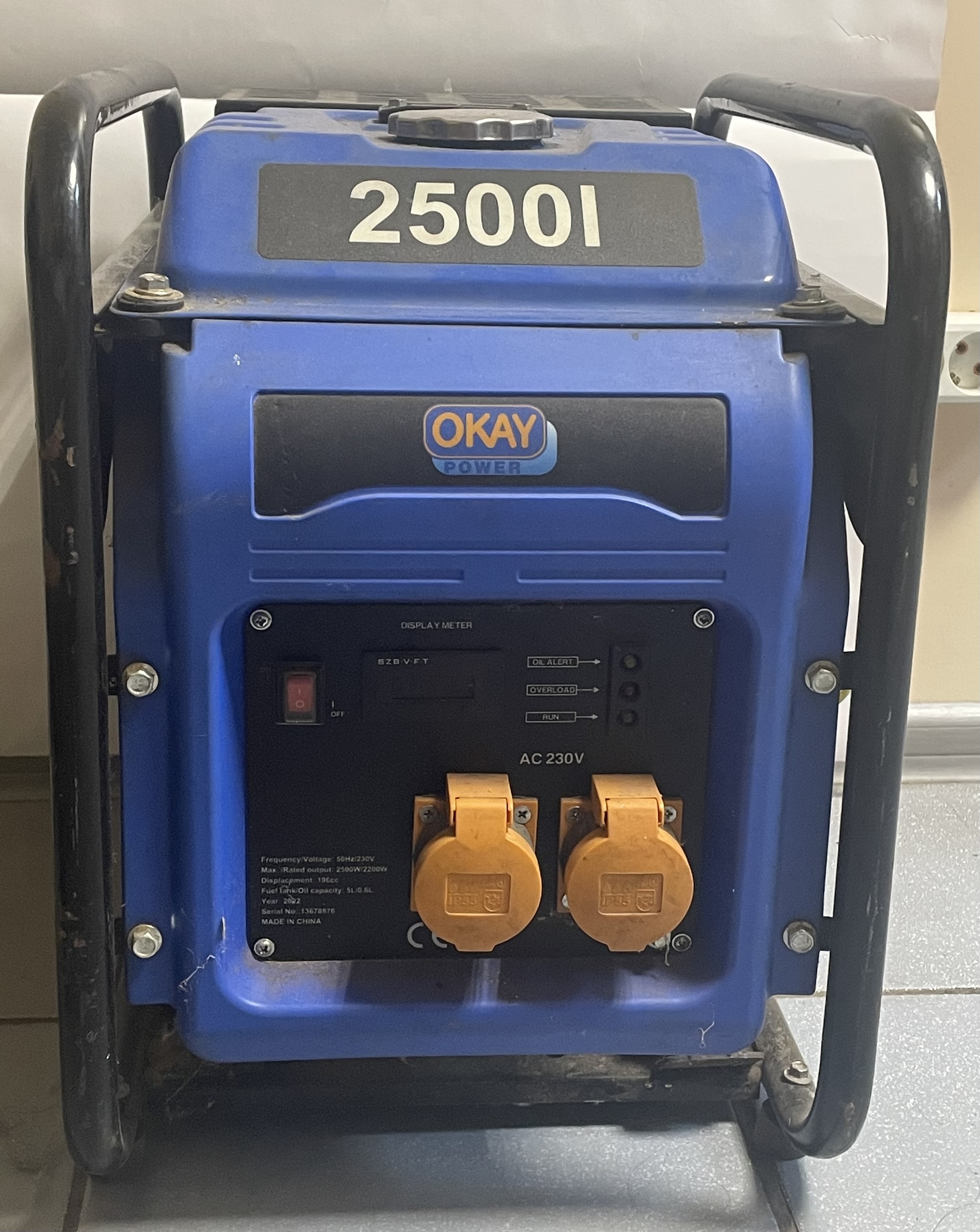 Генератор бензиновий інверторний OKAY Power 2500i